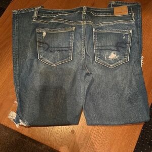 American Eagle Outfitters Blue Distressed Jeans